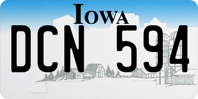 IA license plate DCN594