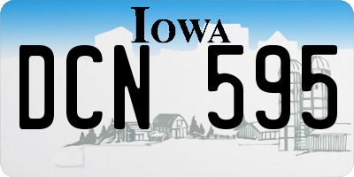 IA license plate DCN595