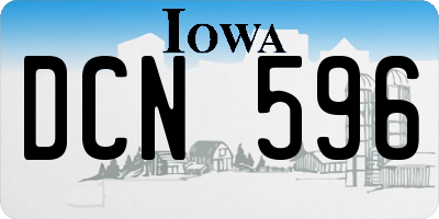 IA license plate DCN596