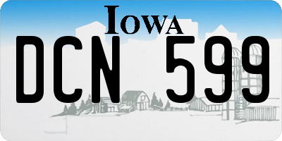 IA license plate DCN599
