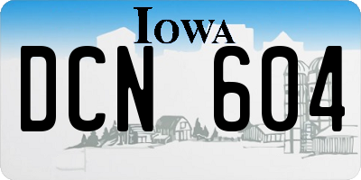 IA license plate DCN604
