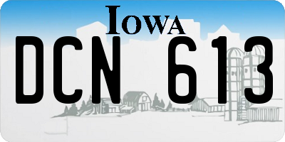 IA license plate DCN613