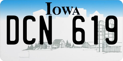 IA license plate DCN619