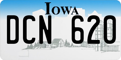 IA license plate DCN620