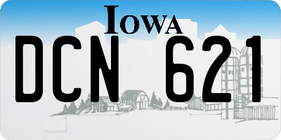 IA license plate DCN621