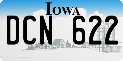 IA license plate DCN622
