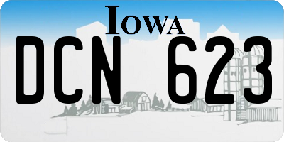 IA license plate DCN623