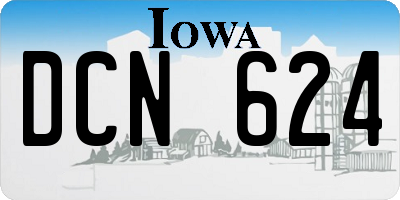 IA license plate DCN624