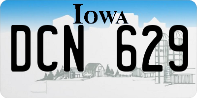 IA license plate DCN629