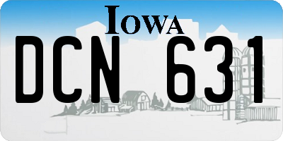 IA license plate DCN631