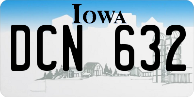 IA license plate DCN632