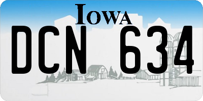 IA license plate DCN634
