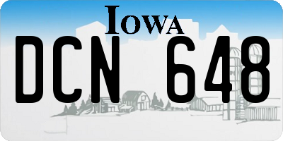 IA license plate DCN648