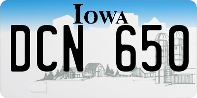 IA license plate DCN650
