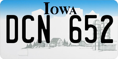 IA license plate DCN652