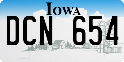 IA license plate DCN654