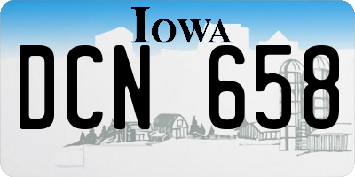 IA license plate DCN658