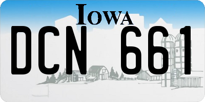 IA license plate DCN661