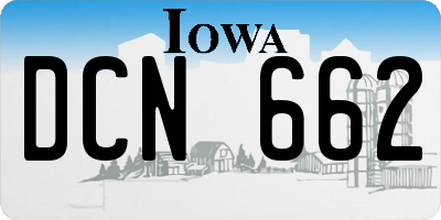 IA license plate DCN662