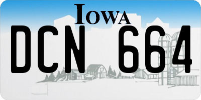 IA license plate DCN664