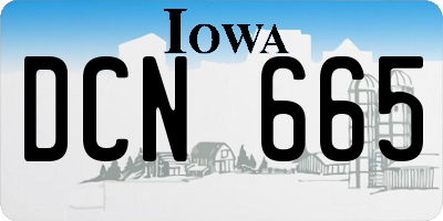 IA license plate DCN665