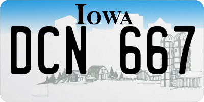 IA license plate DCN667