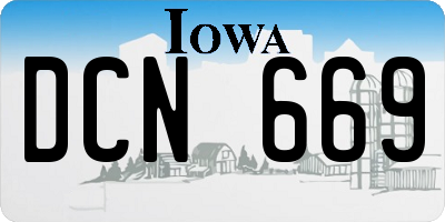 IA license plate DCN669