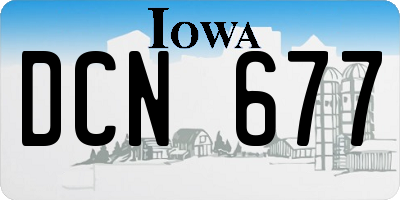 IA license plate DCN677