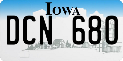 IA license plate DCN680