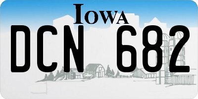 IA license plate DCN682