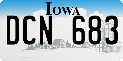 IA license plate DCN683