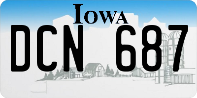 IA license plate DCN687