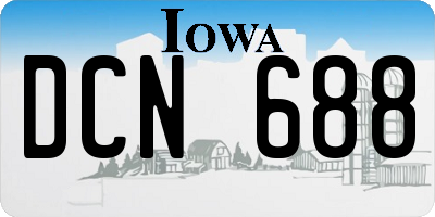 IA license plate DCN688