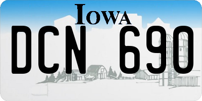 IA license plate DCN690