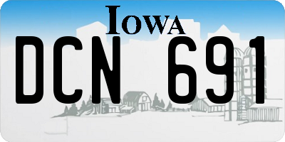 IA license plate DCN691