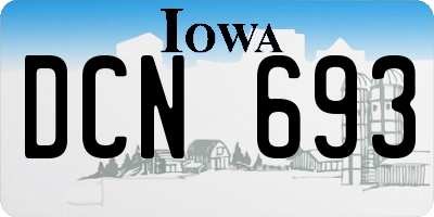 IA license plate DCN693