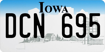 IA license plate DCN695