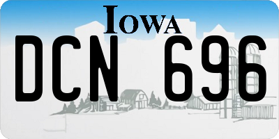 IA license plate DCN696