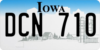 IA license plate DCN710