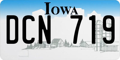 IA license plate DCN719