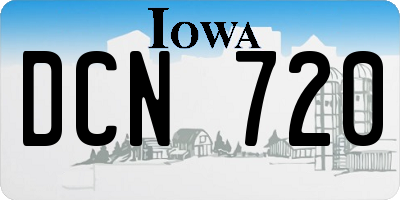 IA license plate DCN720