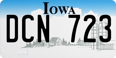 IA license plate DCN723