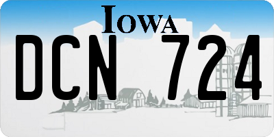 IA license plate DCN724