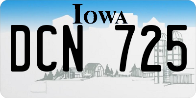 IA license plate DCN725