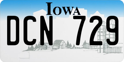 IA license plate DCN729