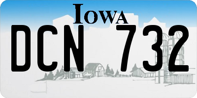IA license plate DCN732