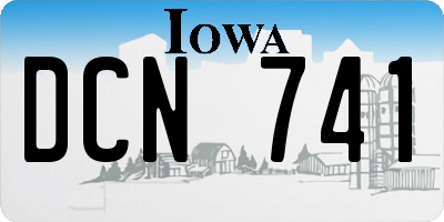 IA license plate DCN741
