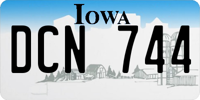 IA license plate DCN744