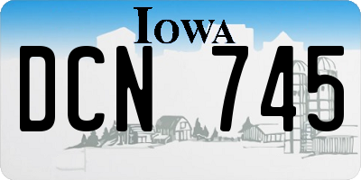 IA license plate DCN745