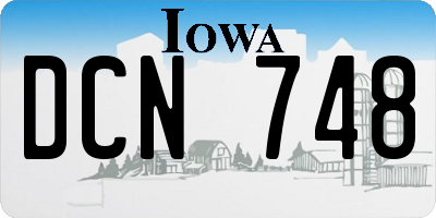 IA license plate DCN748